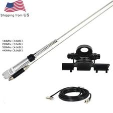 Quad Band Antenna with RB-400 Clip Mount 5m Cable for QYT KT-7900D Two Way Radio