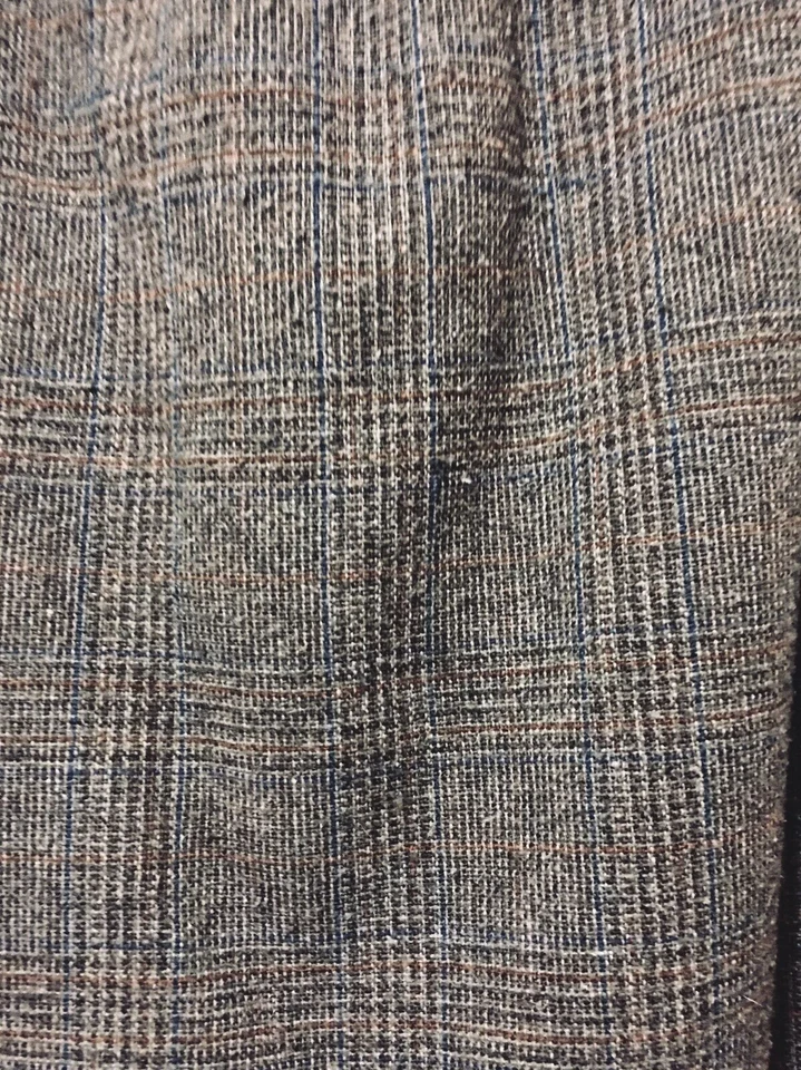 Vintage Women Oscar De La Renta Skirt Gray Plaid Wool Blend Knee Length Sz 15/16 Foto 2 de 4