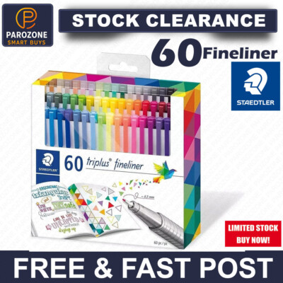 Staedtler Triplus Fineliner Pens Box of 60,36 42