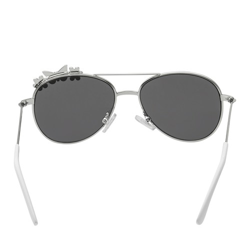 Childrens Kids Silver with White Butterfly Classic Style Pilot Sunglasses UV400 - Picture 5 of 12
