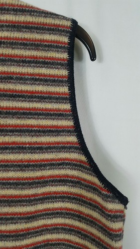 Chaleco multicolor a rayas de colección hecho en Estados Unidos para mujer talla grande - Imagen 11 de 11