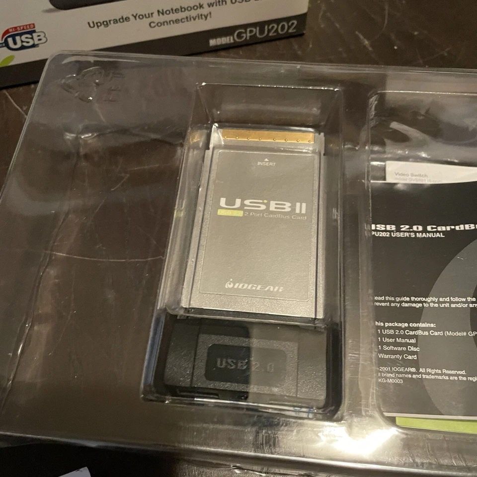 IO Gear USB II 2.0 Port Cardbus Card PC Card PCMCIA Model: GPU202 - Image 3 of 4