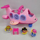 Fisher Price Little People Lil Movers Airplane 2005 Vehicle 100% Complete Pink