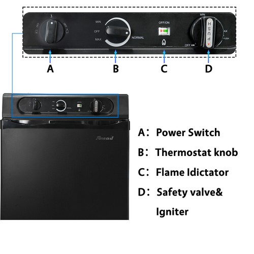 Gas Absorptionskühlschrank LPG/220V/12V Kühlschrank Wohnmobil Wohnwagen - Bild 13 von 22