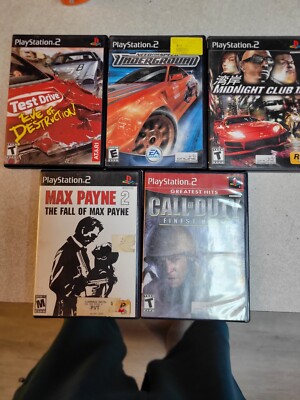 PS2 Game Lot of 5 ( Sony PlayStation2) TestDrive, MaxPayne2, Need for Speed....