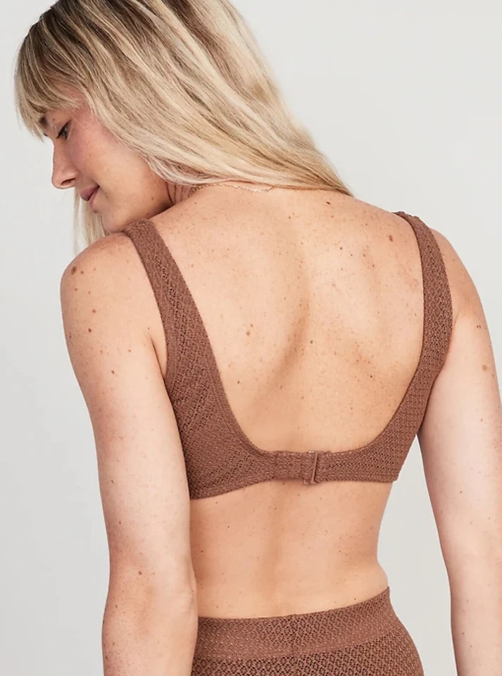 Top de natación de bikini con junta tórica de ganchillo Old Navy para mujer talla pequeña Foto 3 de 3