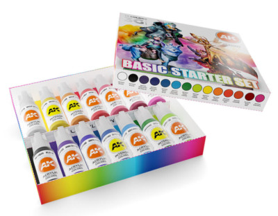 AK Interactive 14 Selected Colors Basic Starter Set #AK-11775
