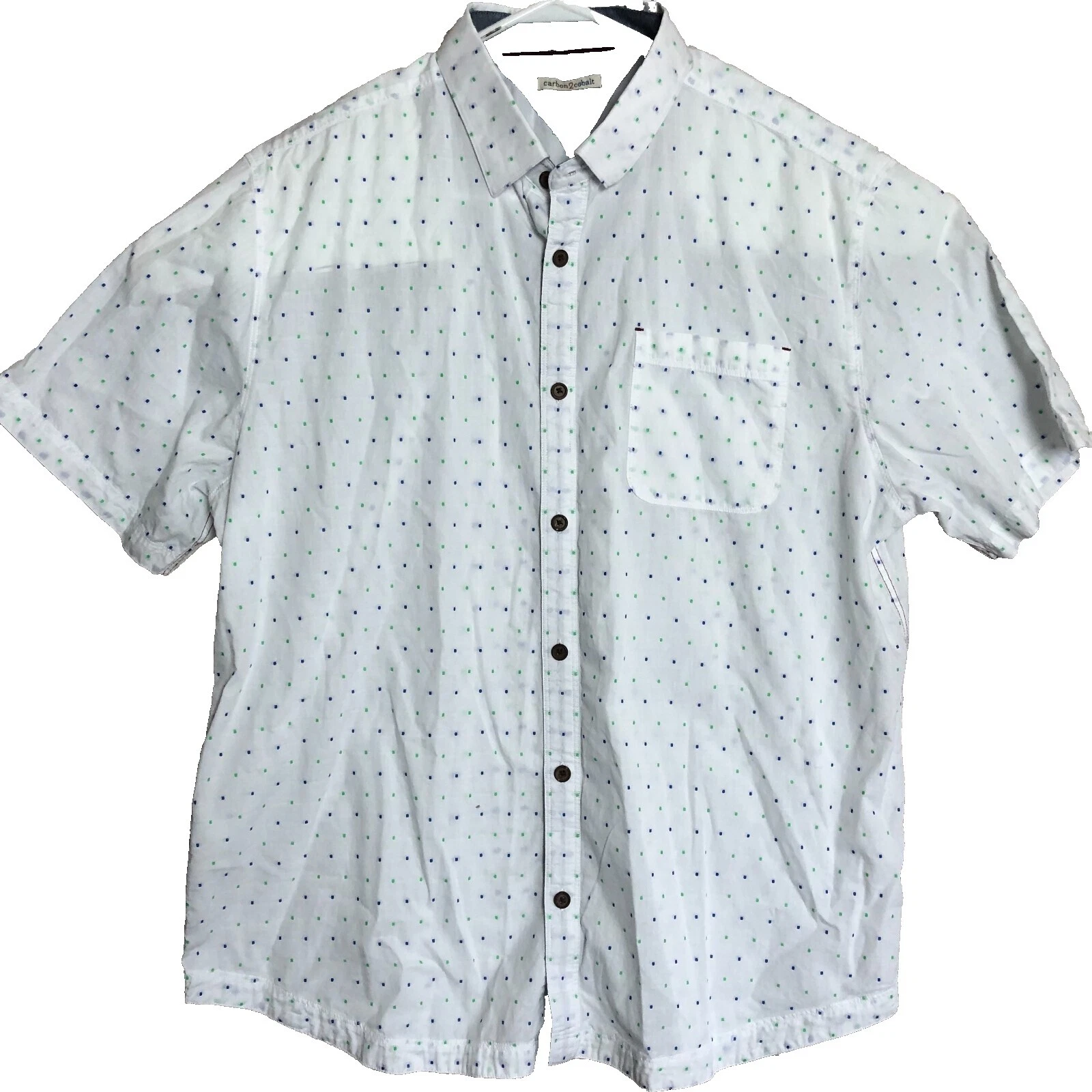 Carbon Geometric Casual Button-Down Shirts for Men