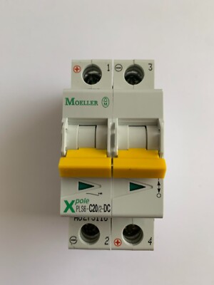 Mini Circuit Breaker Perfect For Solar Eaton Moeller DC 20A PLS6-C20/2-DC