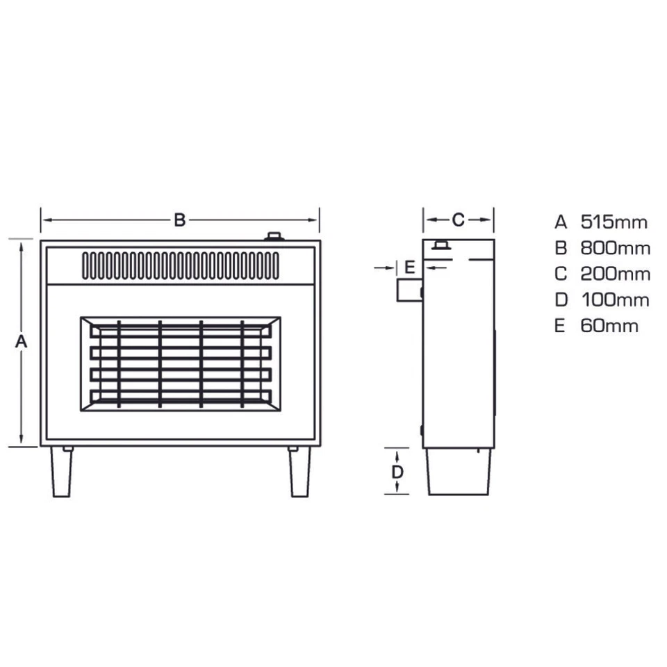 Flavel Misermatic Gas Fire Light Oak FORML0EN 7 Year Warranty Radiant Gas Fire - Image 3 of 4