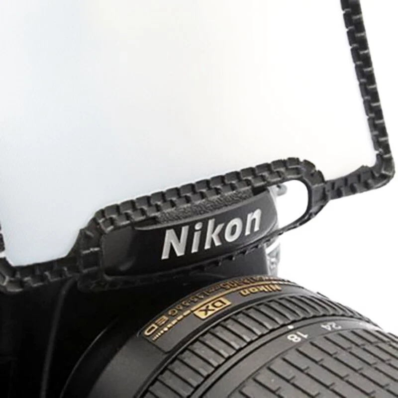 Universal Pop up Flash Diffuser Soft Screen For DSLR Caemras Canon Nikon Pentax - Image 2 of 4