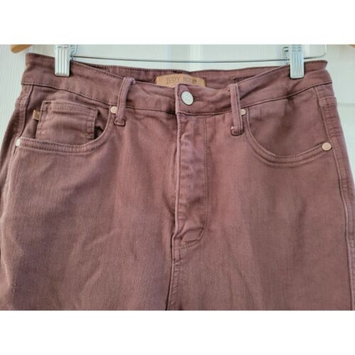 Judy Blue Los Angeles Brown Flare Leg Jeans Gr. 14W Garment dyed Hose - Bild 3 von 16