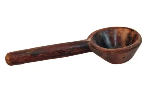 Old Rare Primitive Vintage Hand Carved Wooden Spoon: Large Marked Ladle Scoop S4 - Picture 1 of 24