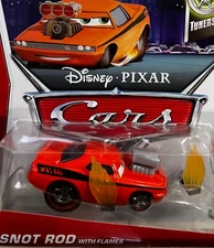 DISNEY PIXAR CARS "SNOT ROD WITH FLAMES",  NEW IN PACKAGE, SHIP WORLD WIDE