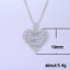 thumbnail 11 - Gorgeous Heart  Silver Necklace Pendant Women White Sapphire Wedding Jewelry