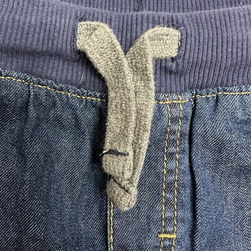 Carters Kid Size 8 Blue Elastic Waist Denim Jeans Drawstring Casual Cotton Pant - Picture 3 of 5