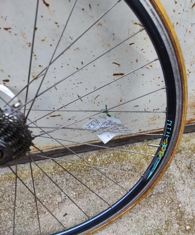 RUEDA CUBIERTA TRASERA 32 NTH 520 BIANCHI 32 AGUJEROS BUJE SHIMANO 105 RUOTA CORSA Foto 3 de 4