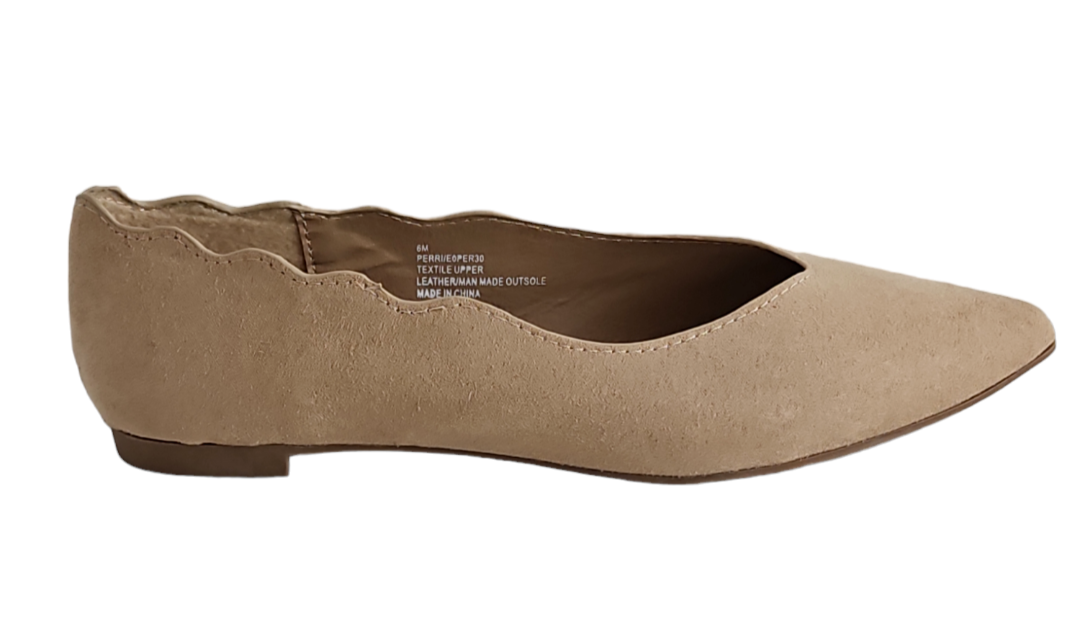 PANTOFOLA D’ORO Ballerine a punta Espirit donna taglia 6M oro caramello beige Perri NUOVE