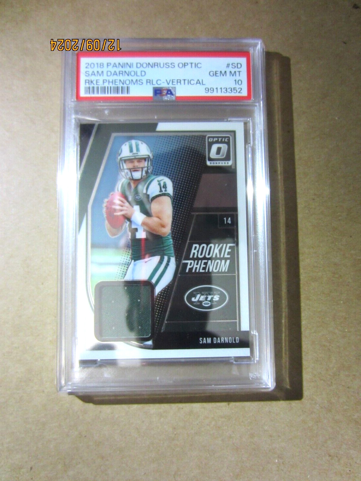 Sam Darnold Panini Donruss Optic Rookie Phenoms Relics #SD Vertical