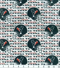 NFL HOUSTON TEXANS   100% COTTON FABRIC  FAT QUARTER   18X28 INCHES