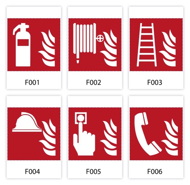 Brandschutzzeichen Aufkleber Feuerwehr alle DIN 7010 ASR 1.3 divers Größen Brandschutzzeichen Aufkleber Feuerwehr alle DIN 7010 ASR 1.3 divers Größen