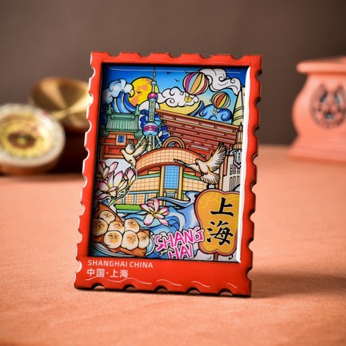 Stamp Style Wooden Fridge Magnet Refrigerator Sticker China Tourist Souvenir hot - Picture 17 of 43