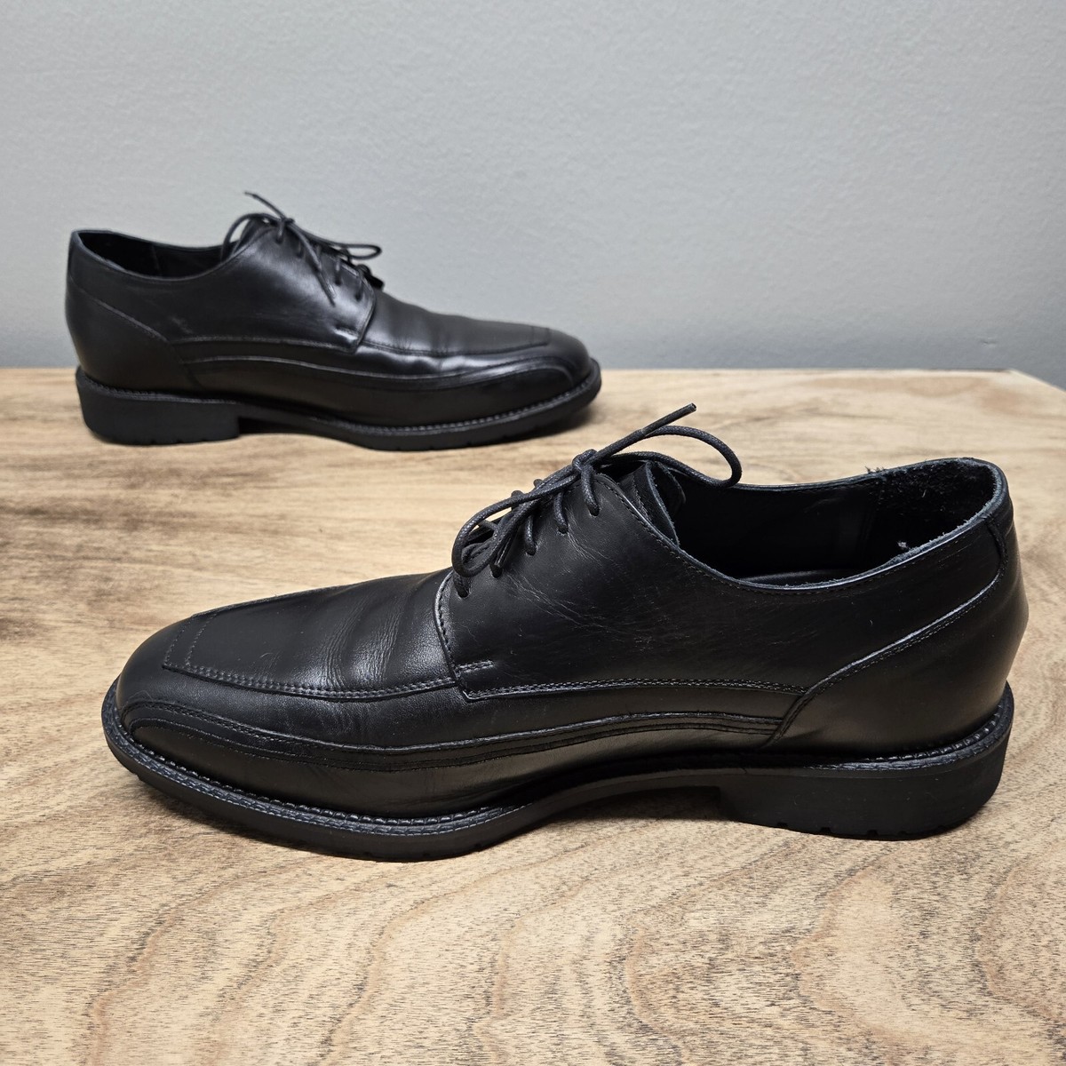Neil M. Black Leather Mens 11 EEE WIDE Bicycle Toe Derby  display picture 2