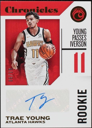 2018-19 Cornerstones Trae Young Crystal Rookie Quad Patch Auto RC