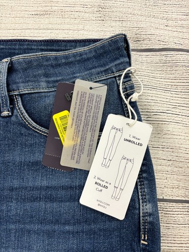 NYDJ ALINA CONVERTIBLE ANKLE NWT Women Sz 8P Medium Wash Roll Up Down Cuff Jeans - Picture 4 of 6