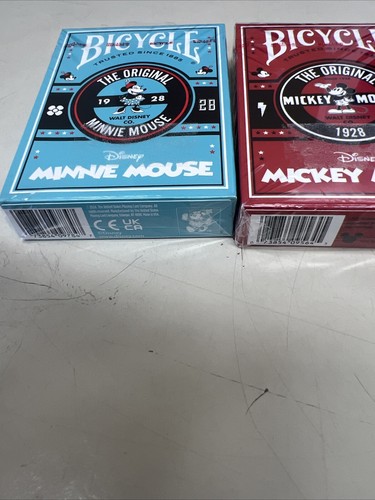 2 Sealed Decks Bicycle Playing Cards (1) Mickey Mouse & (1) Minnie Mouse Disney - Picture 3 of 3
