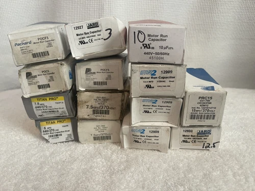 Lot Various Run Capacitor HVAC Motors 15pc Lot