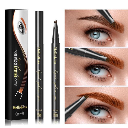 Liquid Eyebrow Pen Ink Tattoo Long Lasting 3D Fork Tip Enhancer Tint