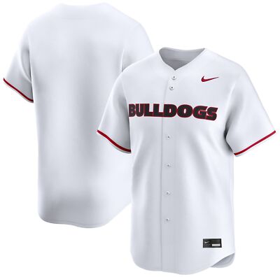 Georgia Bulldogs Nike Men's White Full-Button Official NCAA