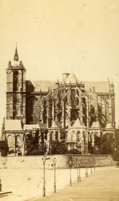 Kathedrale 72000 Le Mans Frankreich altes CDV Kabarett Foto 1870