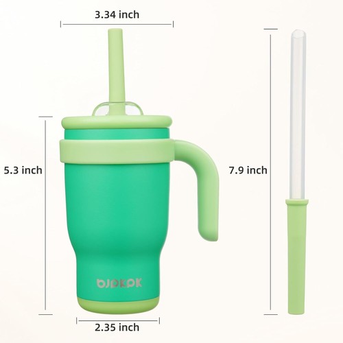 14 OZ Travel Tumbler with Handle,Stainless Steel Water Bottle-OliveGreen - Picture 3 of 6