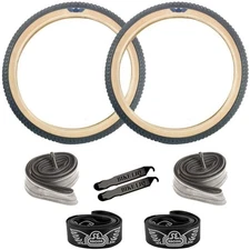 SE Bikes Black Tan Cub OEM BMX Rim Strip Tube Tire Bundle 20 x 2.0