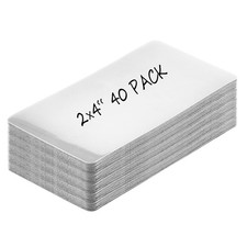 Dry Erase Magnetic Labels White 2''  4'' 40 Pcs ,Blank Reusable Magnet Stic...