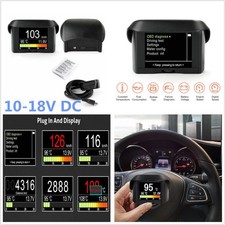 Medidor multifunción con código de falla de computadora de viaje digital con pantalla LCD para automóvil - negro