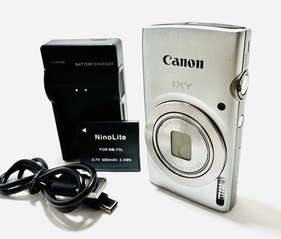 Cámara digital Canon IXY 200 PowerShot ELPH 185 20,0 MP plateada Japón [Excelente+] Foto 2 de 4