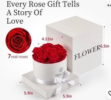Preserved Roses in a Box Beautiful Wedding Birthday Love Gift Last 1-3 Years