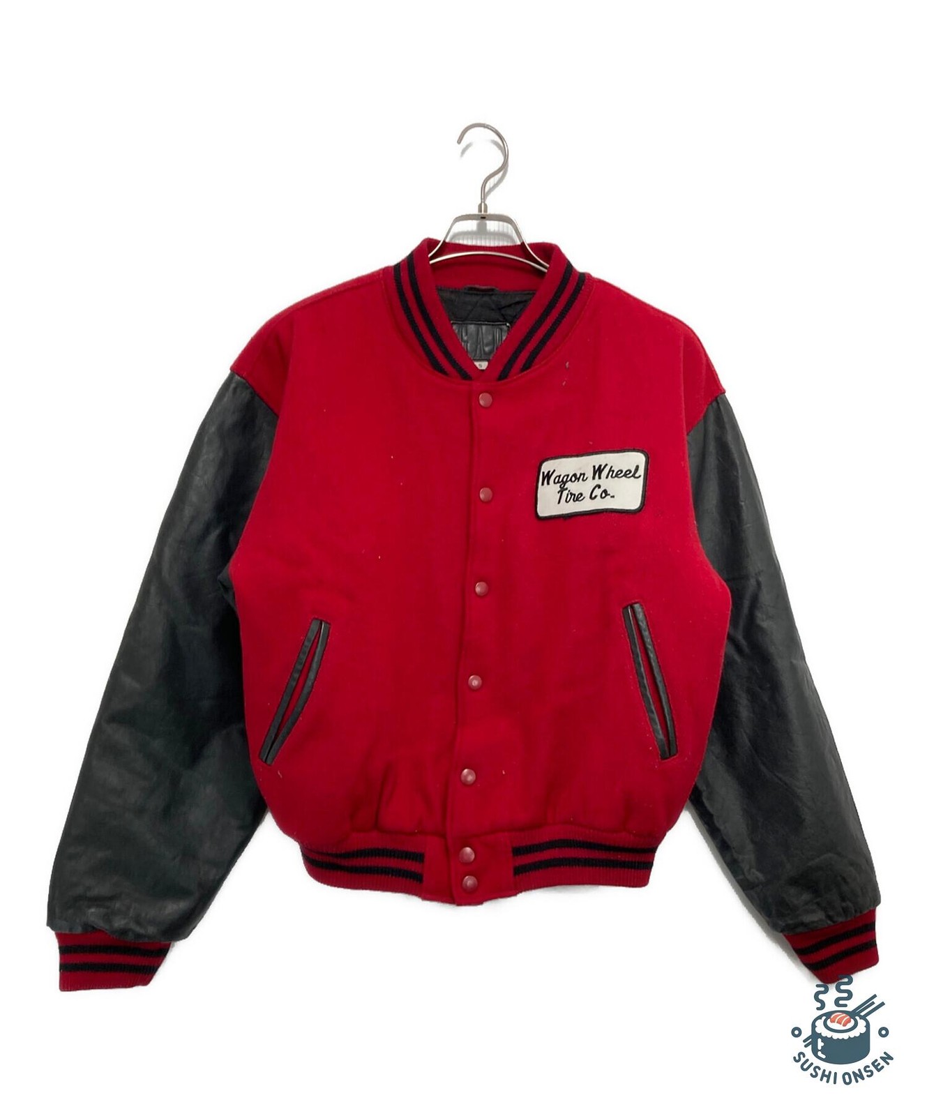 OLD GAP Leather switch stadium jacket Size: S Red… - image 1