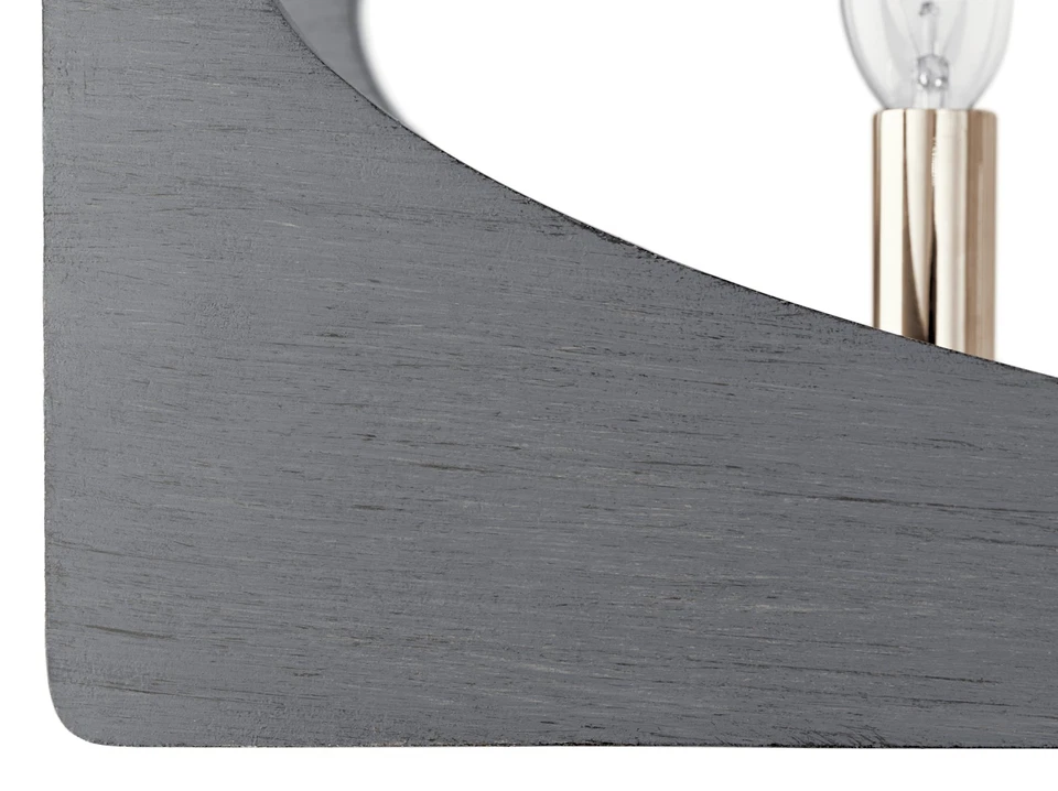 Lámpara de araña cónica Kichler 44360 Driftwood gris Alscar 6 luces 28" W Foto 3 de 4