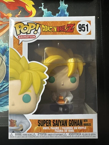 Funko Pop Dragon Ball Z Super Saiyan Gohan con Fideos #951 con Protector