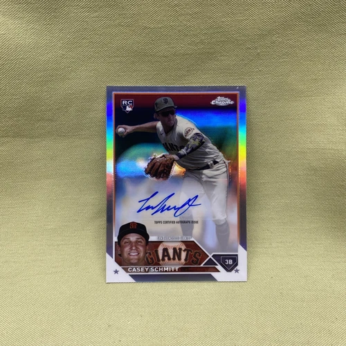 2023 Topps Chrome Update Refractor /499 Casey Schmitt #AC-CSC Rookie Auto RC 🔥