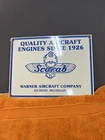 Box 2-NOS Vintage Porcelain Warner Air Craft Co. “Scarab” Sign "10x14"