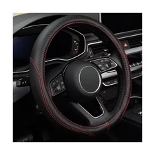 LABBYWAY Microfiber Leather Auto Car Steering Wheel Cover, Universal Fit 15 I...