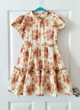 Janie and Jack Floral Tiered Ruffle Dress, Size 7, Girls, Kid