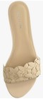 POUR LA VICTOIRE Lani Beige Leather Floral Padded Comfort Flat Sandals Slide 8.5 — photo 3