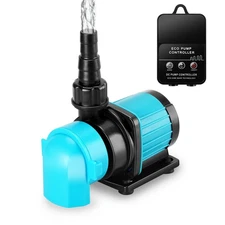 320GPH Mini Aquarium DC Water Pump with Controller, DC24V 12W Submersible Ret...