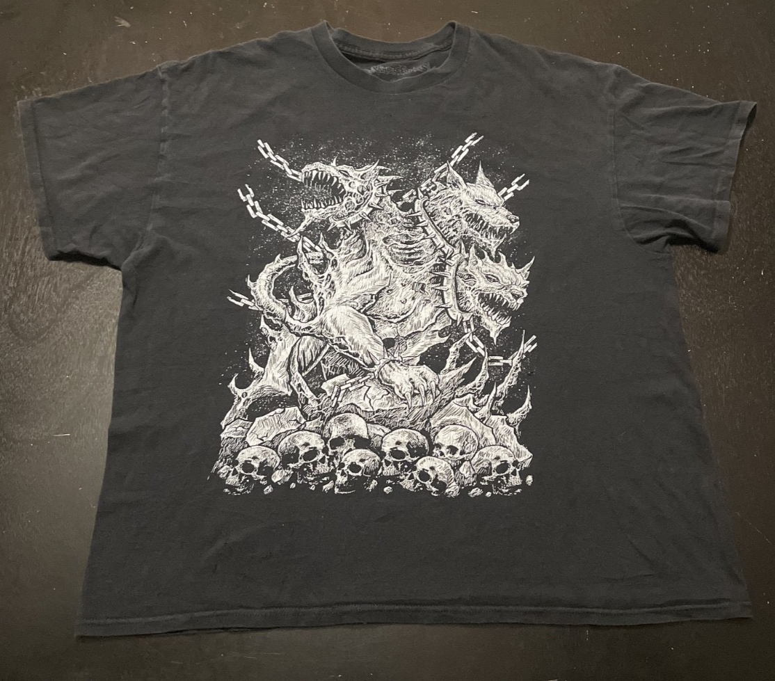 Vampire Freaks Cerberus 3 Head Dog T-Shirt, Black, Size: XL | eBay